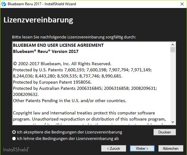 bluebeam-revu-2017-installation-lizenzvereinbarung